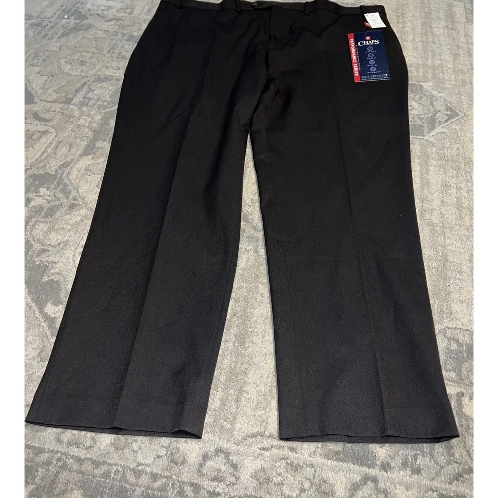 New Chaps Men's Sz 46 X 32 Performance‎ Series Classic Stretch Brown Suit Pant